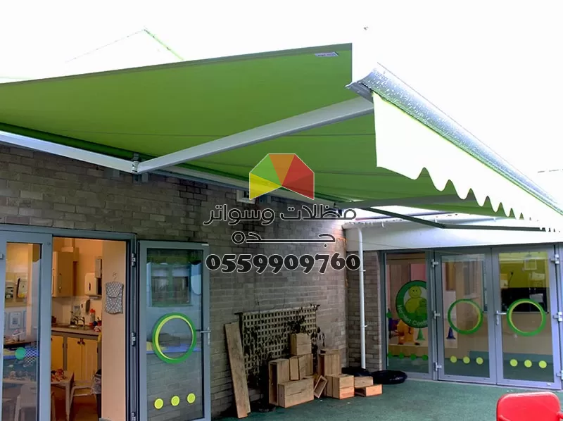 تركيب مظلات متحركة في جدة  مظلات قابلة للسحب 0559909760 مظلات وسواتر جده 